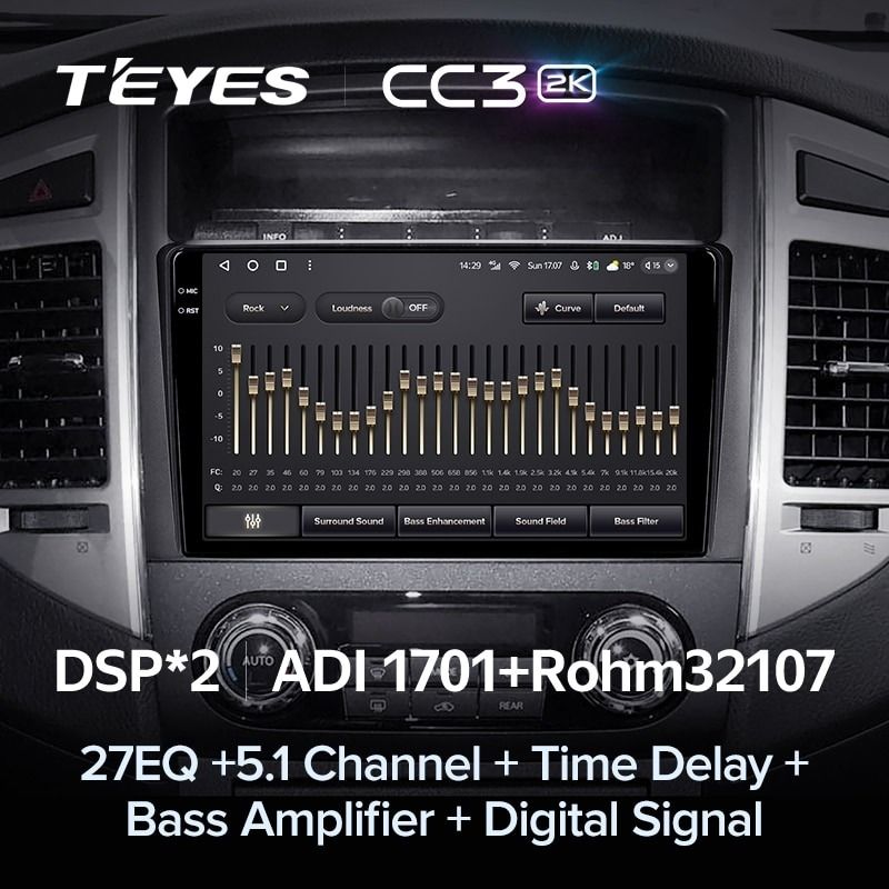 Штатная магнитола Teyes CC3 2K 6/128 Mitsubishi Pajero 4 V80 V90 (2006-2024)