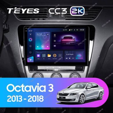 Штатная магнитола Teyes CC3 2K 6/128 Skoda Octavia 3 A7 (2013-2018) Тип-B
