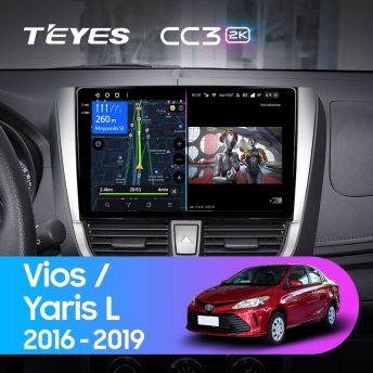 Штатная магнитола Teyes CC3 2K 4/32 Toyota Yaris L (2016-2019)