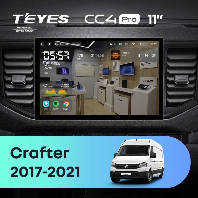 Штатная магнитола Teyes CC4 Pro 12/256 Volkswagen Crafter (2017-2021) (11")