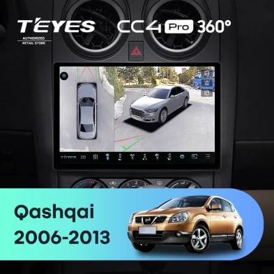 Штатная магнитола Teyes CC4 Pro 360 8/128 Nissan Qashqai 1 J10 (2006-2013) F1 (11")
