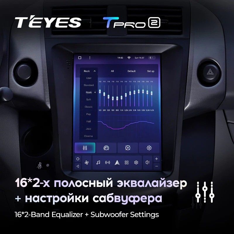 Штатная магнитола Tesla style Teyes TPRO 2 4/32 Toyota RAV4 3 XA30 (2005-2013)