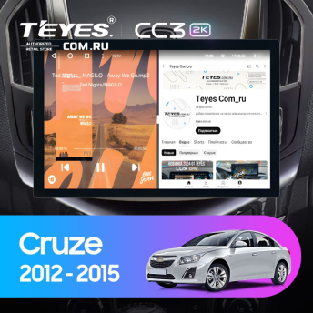 Штатная магнитола Teyes CC3 2K 6/128 Chevrolet Cruze J300 J308 (2012-2015) (13") (черная)