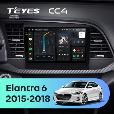 Штатная магнитола Teyes CC4 6/64 Hyundai Elantra 6 (2015-2018) Тип-A