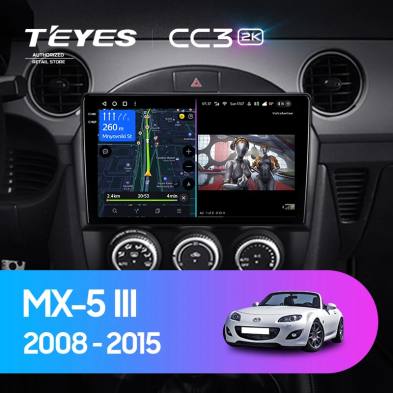 Штатная магнитола Teyes CC3 2K 4/64 Mazda MX-5 (2008-2015)