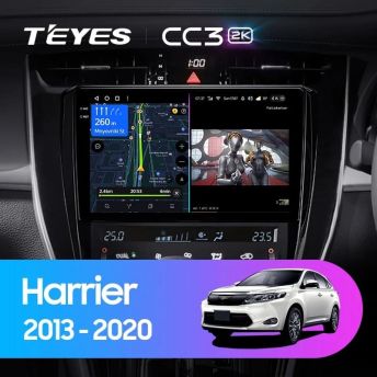 Штатная магнитола Teyes CC3 2K 6/128 Toyota Harrier XU60 (2013-2020) F2