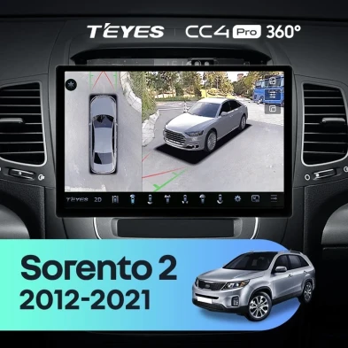 Штатная магнитола Teyes CC4 Pro 360 8/128 Kia Sorento 2 II XM (2012-2021) F1 (13")