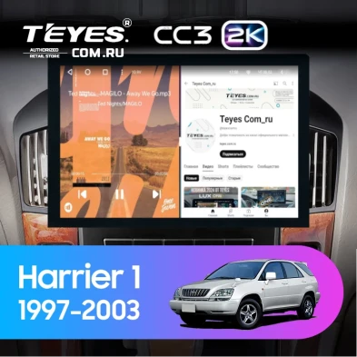 Штатная магнитола Teyes CC3 2K 4/64 Toyota Harrier 1 (XU10) (1997-2003) F2 (13")