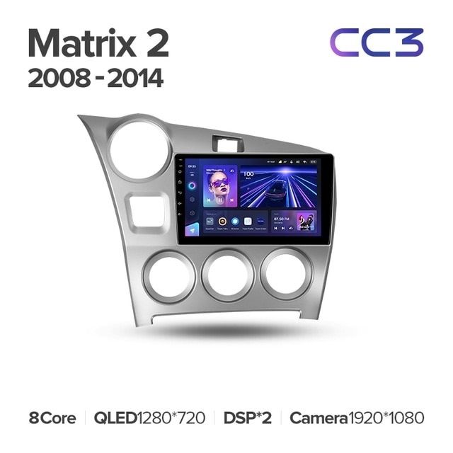 Штатная магнитола Teyes CC3 4/32 Toyota Matrix 2 E140 (2008-2014)