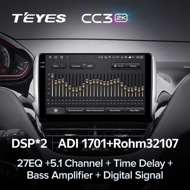 Штатная магнитола Teyes CC3 2K 360 6/128 Peugeot 2008 (2013-2020)