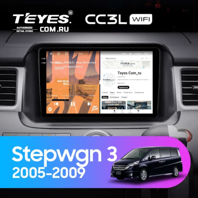 Штатная магнитола Teyes CC3L WiFi 2/32 Honda Stepwgn 3 (2005-2009) Правый руль