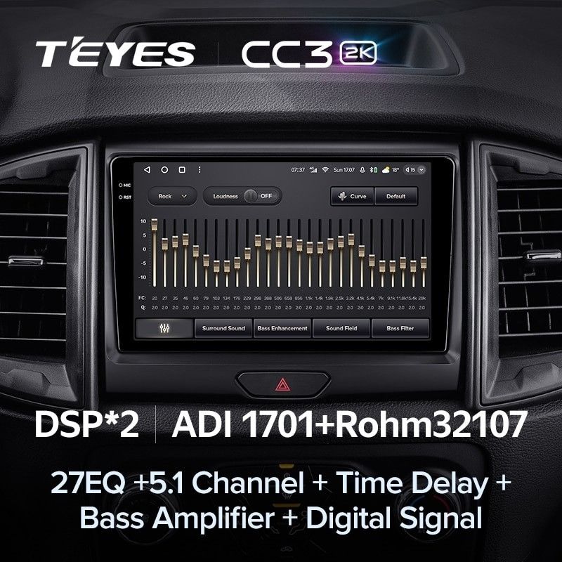 Штатная магнитола Teyes CC3 2K 360 6/128 Ford Ranger P703 (2015-2022) Тип-B