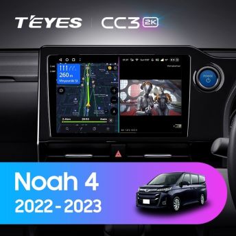 Штатная магнитола Teyes CC3 2K 4/32 Toyota Noah 4 R90 (2022-2023) Правый руль