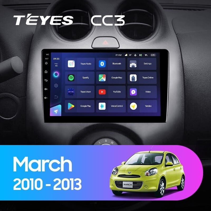 Штатная магнитола Teyes CC3 4/32 Nissan March K13 (2010-2013)