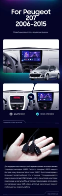 Штатная магнитола Teyes CC3 2K 4/64 Peugeot 207 (2006-2015)