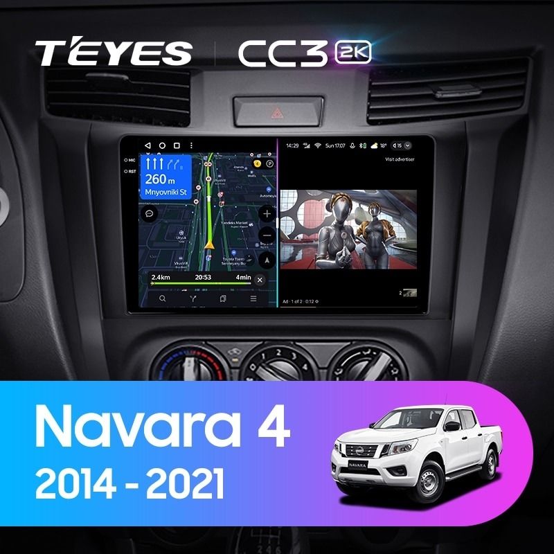 Штатная магнитола Teyes CC3 2K 6/128 Nissan Navara D23 IV (2014-2021) Тип-B