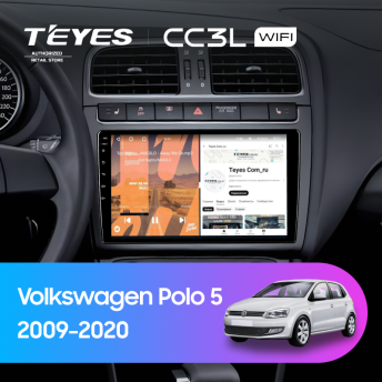 Штатная магнитола Teyes CC3L WiFi 2/32 Volkswagen Polo 5 (2009-2020) (матовая)