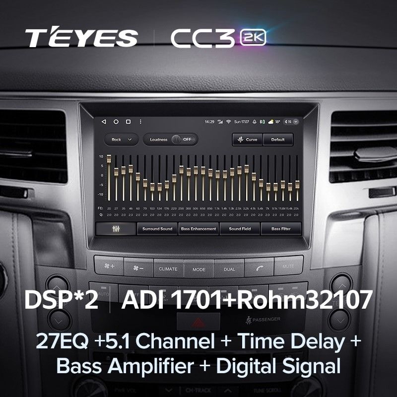 Штатная магнитола Teyes CC3 2K 360 6/128 Lexus LX570 J200 3 (2007-2015) Тип-B