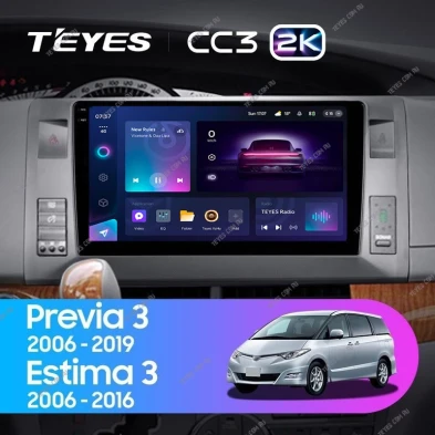 Штатная магнитола Teyes CC3 2K 6/128 Toyota Previa, Estima AHR20 XR50 (2006-2019)