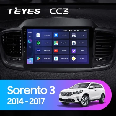 Штатная магнитола Teyes CC3 4/32 Kia Sorento 3 Prime (2014-2017) Тип-A