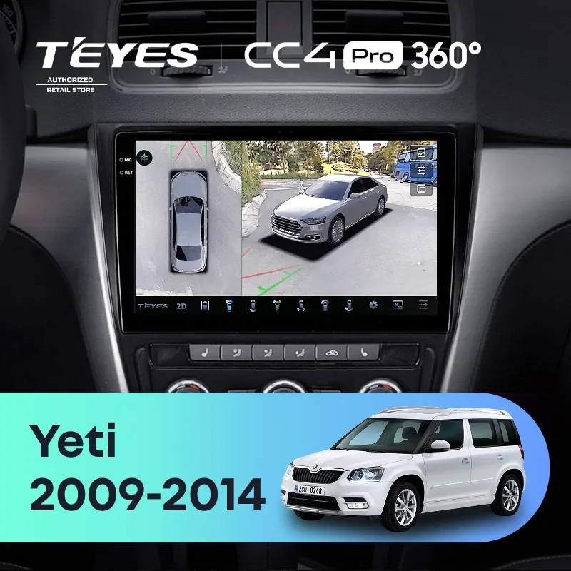 Штатная магнитола Teyes CC4 Pro 360 12/256 Skoda Yeti 5L (2009-2014)