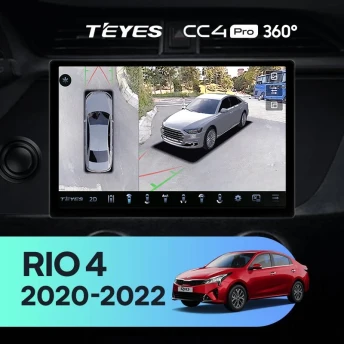 Штатная магнитола Teyes CC4 Pro 360 12/256 Kia Rio 4 IV FB (2020-2022) (13")