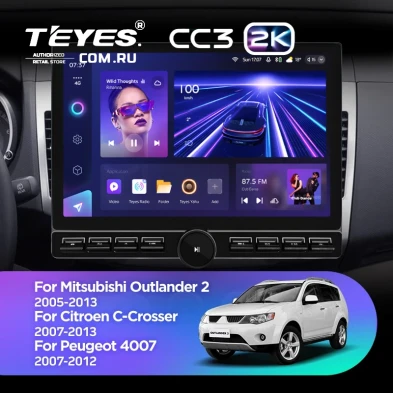 Штатная магнитола Teyes CC3 2K 6/128 Citroen C-Crosser 1 (2007-2013) Тип-B (13" с кнопками)