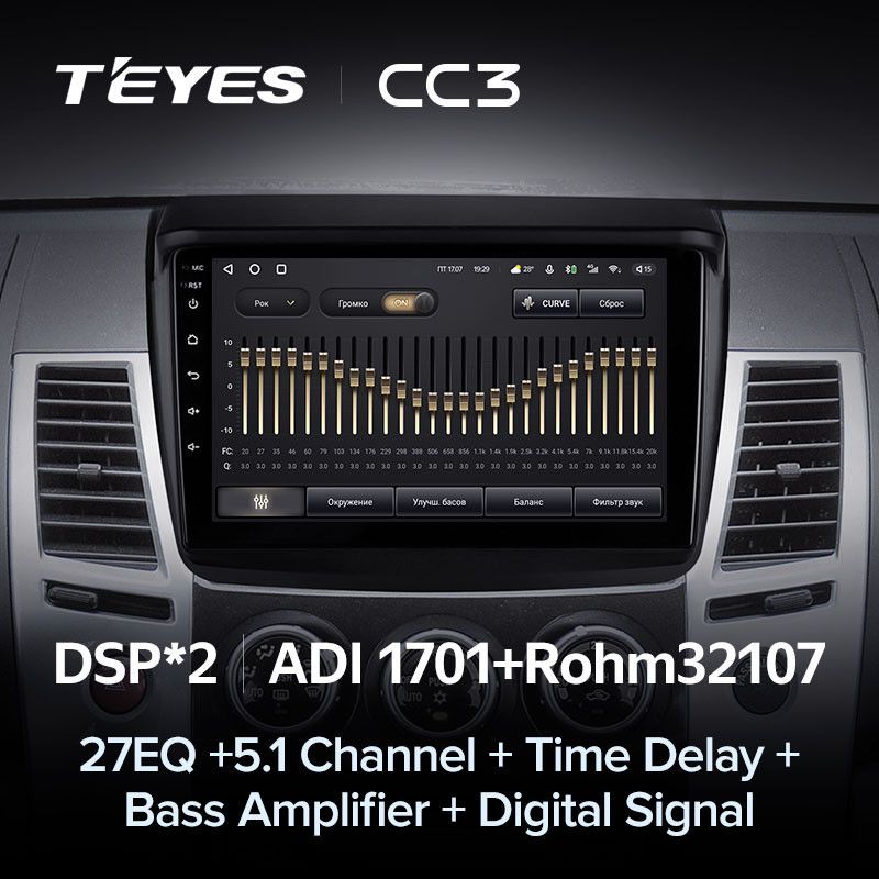 Штатная магнитола Teyes CC3 6/128 Mitsubishi Pajero Sport 2 (2008-2016)