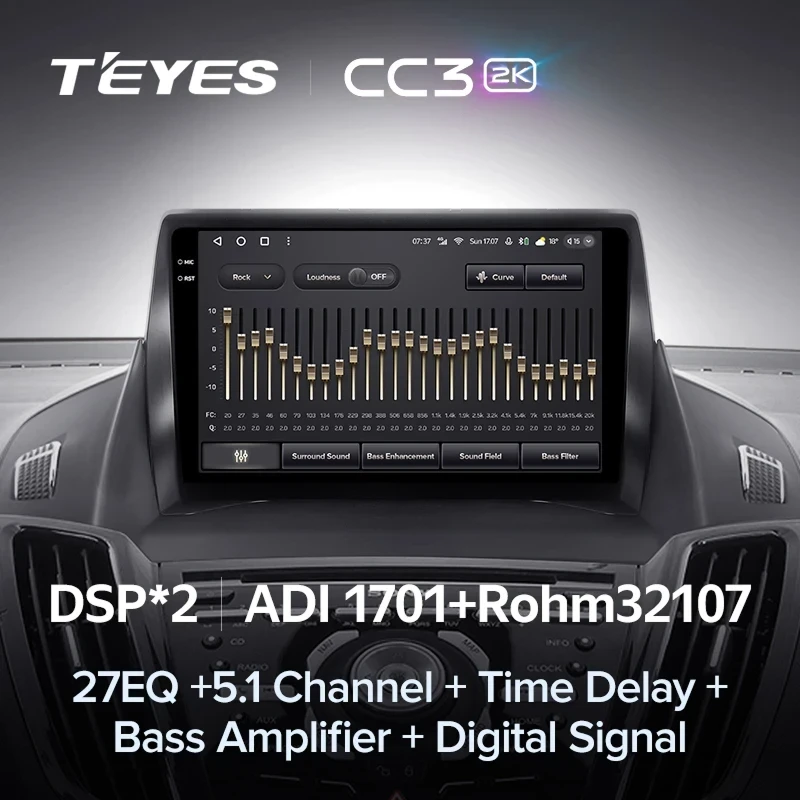 Штатная магнитола Teyes CC3 2K 4/32 Ford Escape 3 (2012-2019) Тип-A