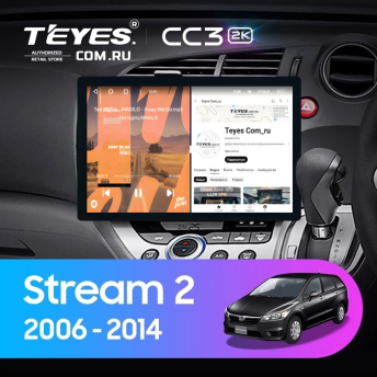 Штатная магнитола Teyes CC3 2K 4/32 Honda Stream 2 (2006-2014) Правый руль (11")