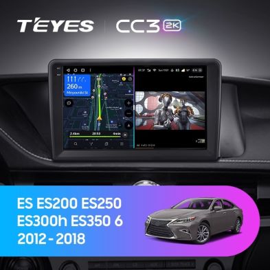 Штатная магнитола Teyes CC3 2K 6/128 Lexus ES ES200 ES250 ES300h ES350 XV60 VI (2012-2018) Тип-A