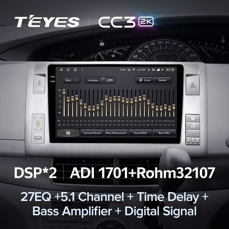 Штатная магнитола Teyes CC3 2K 360 6/128 Toyota Previa XR50 3 (2006-2019) Правый руль