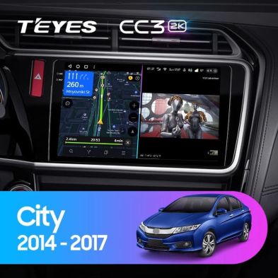 Штатная магнитола Teyes CC3 2K 4/32 Honda City (2014-2017) Тип-B
