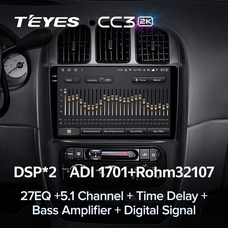 Штатная магнитола Teyes CC3 2K 4/64 Chrysler Town &amp; Country 4 RS (2000-2007) Тип-B