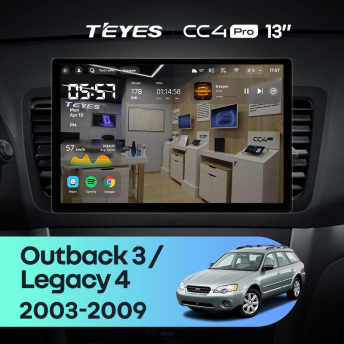 Штатная магнитола Teyes CC4 Pro 8/128 Subaru Outback 3 (2003-2009) (13")
