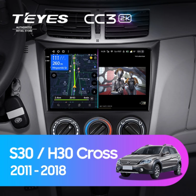 Штатная магнитола Teyes CC3 2K 4/32 Dongfeng S30 H30 Cross (2011-2018)