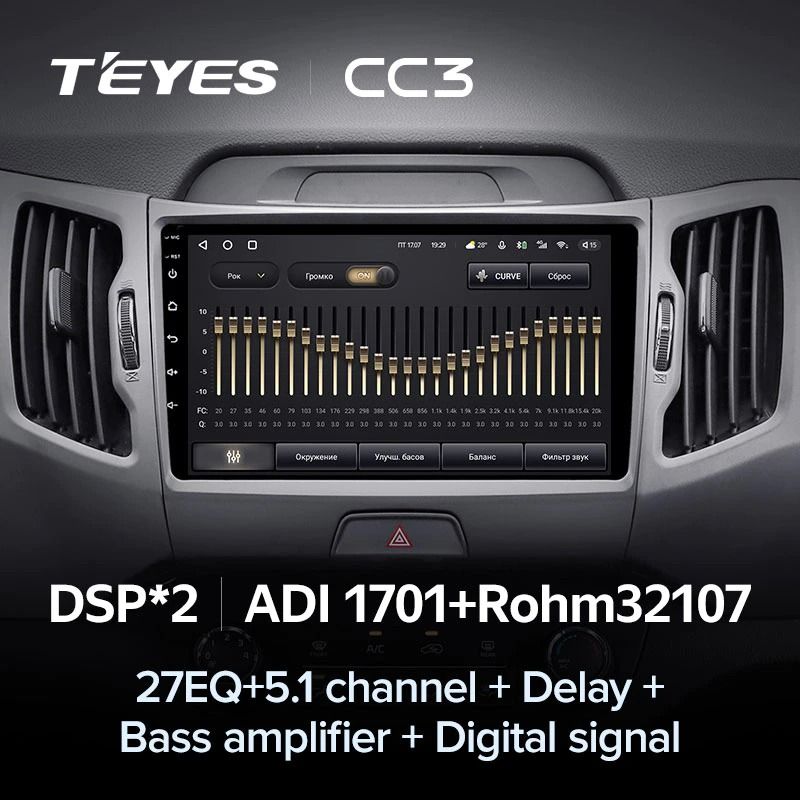 Штатная магнитола Teyes CC3 4/32 Kia Sportage 3 SL (2010-2016) Тип-A