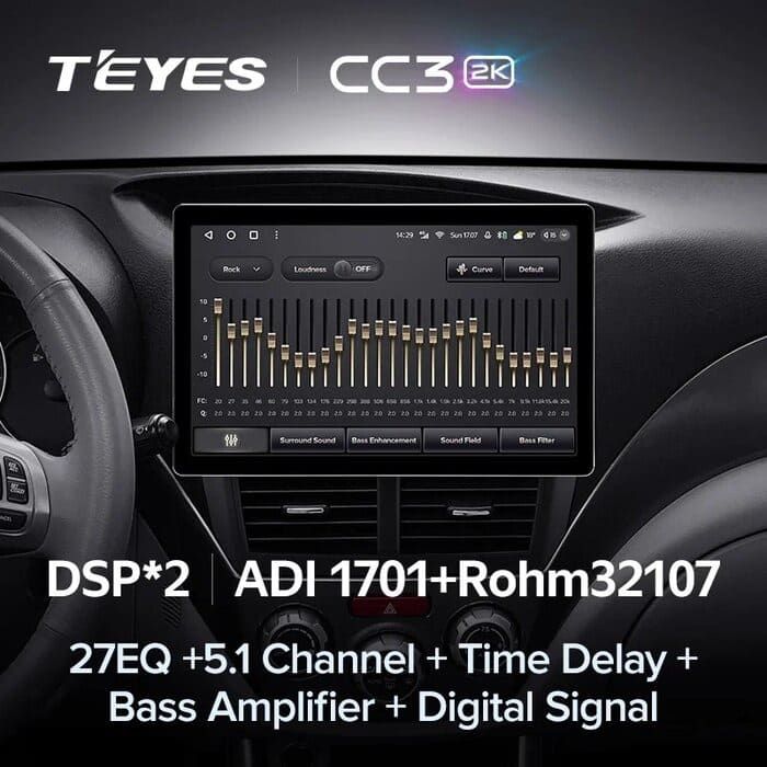 Штатная магнитола Teyes CC3 2K 6/128 Subaru Impreza GH GE (2007-2013) (11")