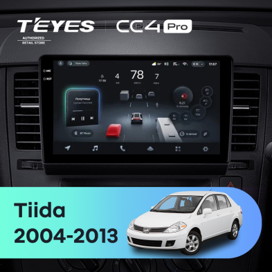 Штатная магнитола Teyes CC4 Pro 12/256 Nissan Tiida C11 (2004-2013) F1