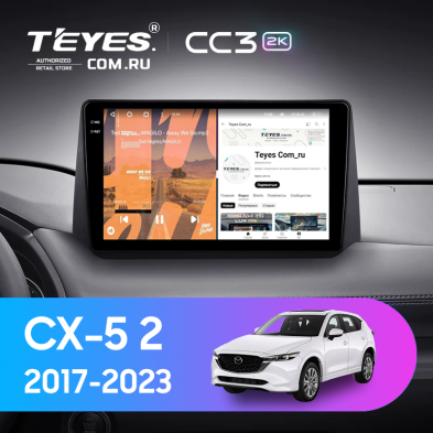 Штатная магнитола Teyes CC3 2K 4/64 Mazda CX-5 2 KF (2017-2023) (0din)