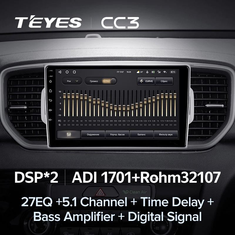 Штатная магнитола Teyes CC3 4/32 Kia Sportage 4 QL (2016-2018) Тип-A