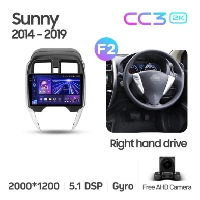 Штатная магнитола Teyes CC3 2K 360 6/128 Nissan Sunny (2014-2019) F2 Правый руль