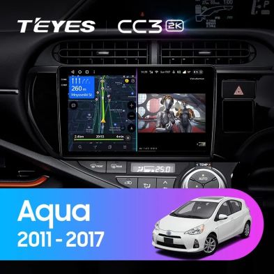 Штатная магнитола Teyes CC3 2K 4/64 Toyota Aqua (2011-2017) Правый руль