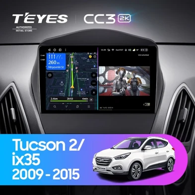 Штатная магнитола Teyes CC3 2K 360 6/128 Hyundai ix35 (2009-2015) (Tucson 2) Тип-AB