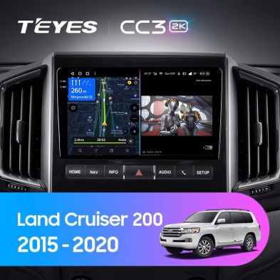 Штатная магнитола Teyes CC3 2K 6/128 Toyota Land Cruiser 200 (2015-2020) F1