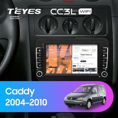 Штатная магнитола Teyes CC3L WiFi 2/32 Volkswagen Caddy (2004-2010) (с кнопками) 7"