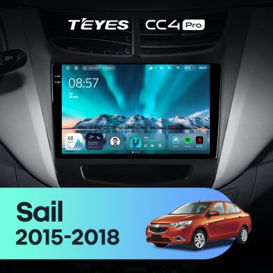 Штатная магнитола Teyes CC4 Pro 12/256 Chevrolet Sail (2015-2018)