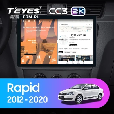 Штатная магнитола Teyes CC3 2K 4/32 Skoda Rapid NH3 NH1 (2012-2020) (11")