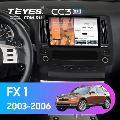 Штатная магнитола Teyes CC3 2K 360 6/128 Infiniti FX 1 (S50) (2003-2006)