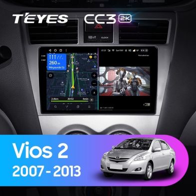 Штатная магнитола Teyes CC3 2K 4/64 Toyota Vios 2 (2007-2013)